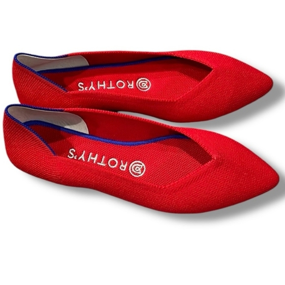 Red Pointed Toe Rothy's Size 9 - Picture 8 of 8